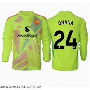 Manchester United Andre Onana #24 Maalivahti Vieraspaita 2024-25 Pitkähihainen